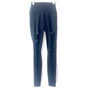 Alo Yoga Ripped Leggings Black Size XXS